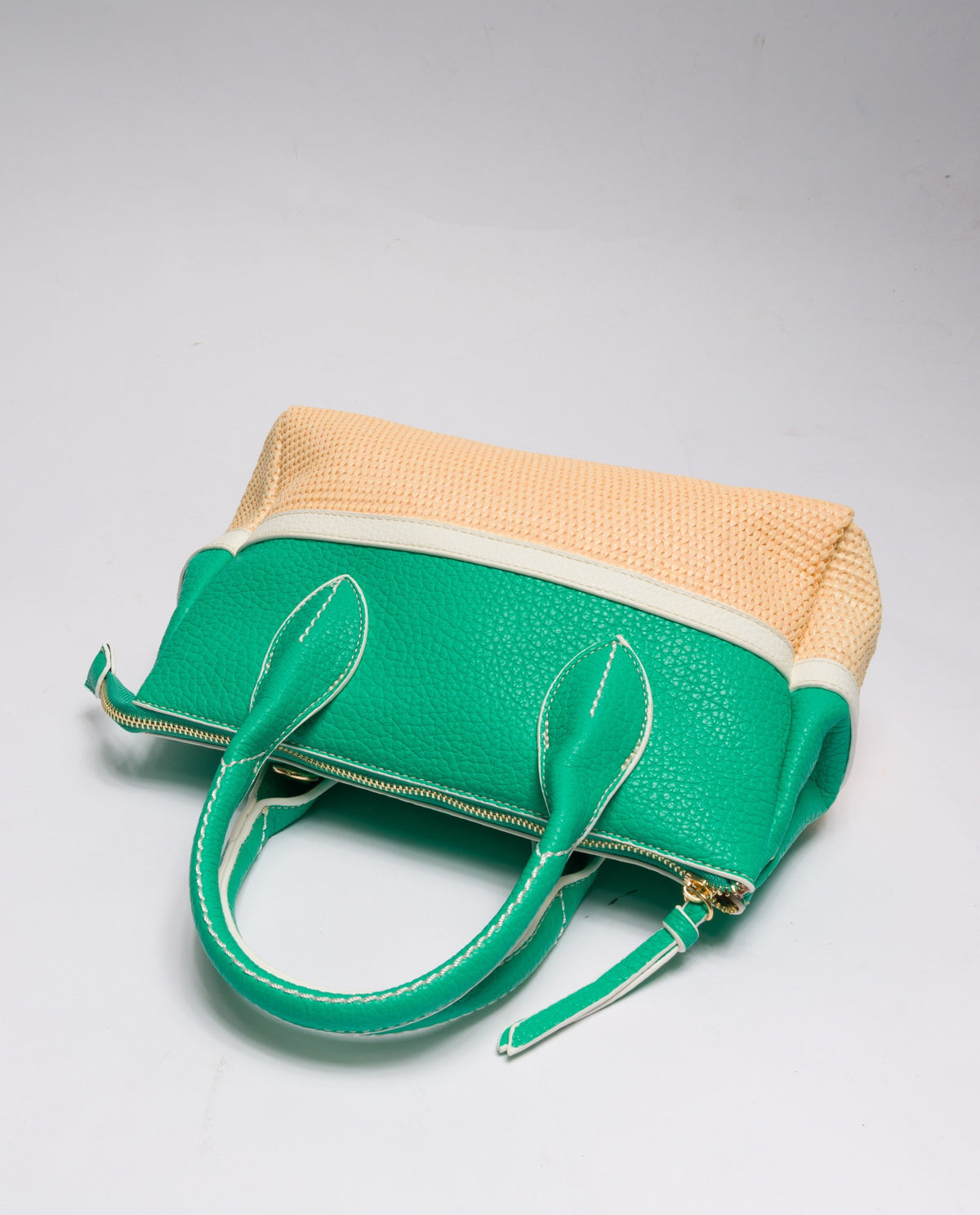 immagine-3-sstore-borsa-doppio-manico-e-ecopelle-bicolor-e-tessuto-paglia-intrecciata-con-tracolla-verde-borse-pf468_verde