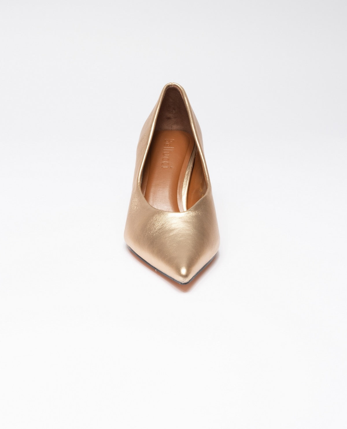 GOLD | Decolletè a punta in ecopelle liscia kitten heels