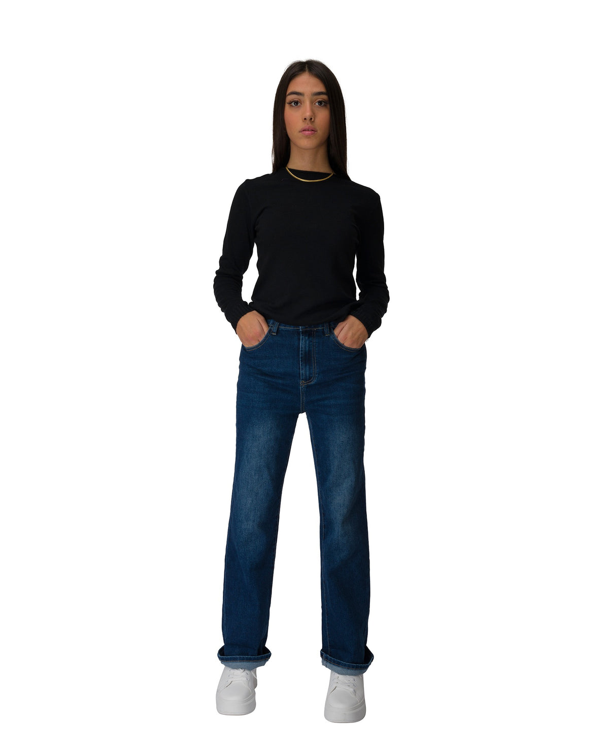 immagine-3-sstore-jeans-da-donna-modello-palazzo-con-risvolti-alle-caviglie-jeans-3d-1508