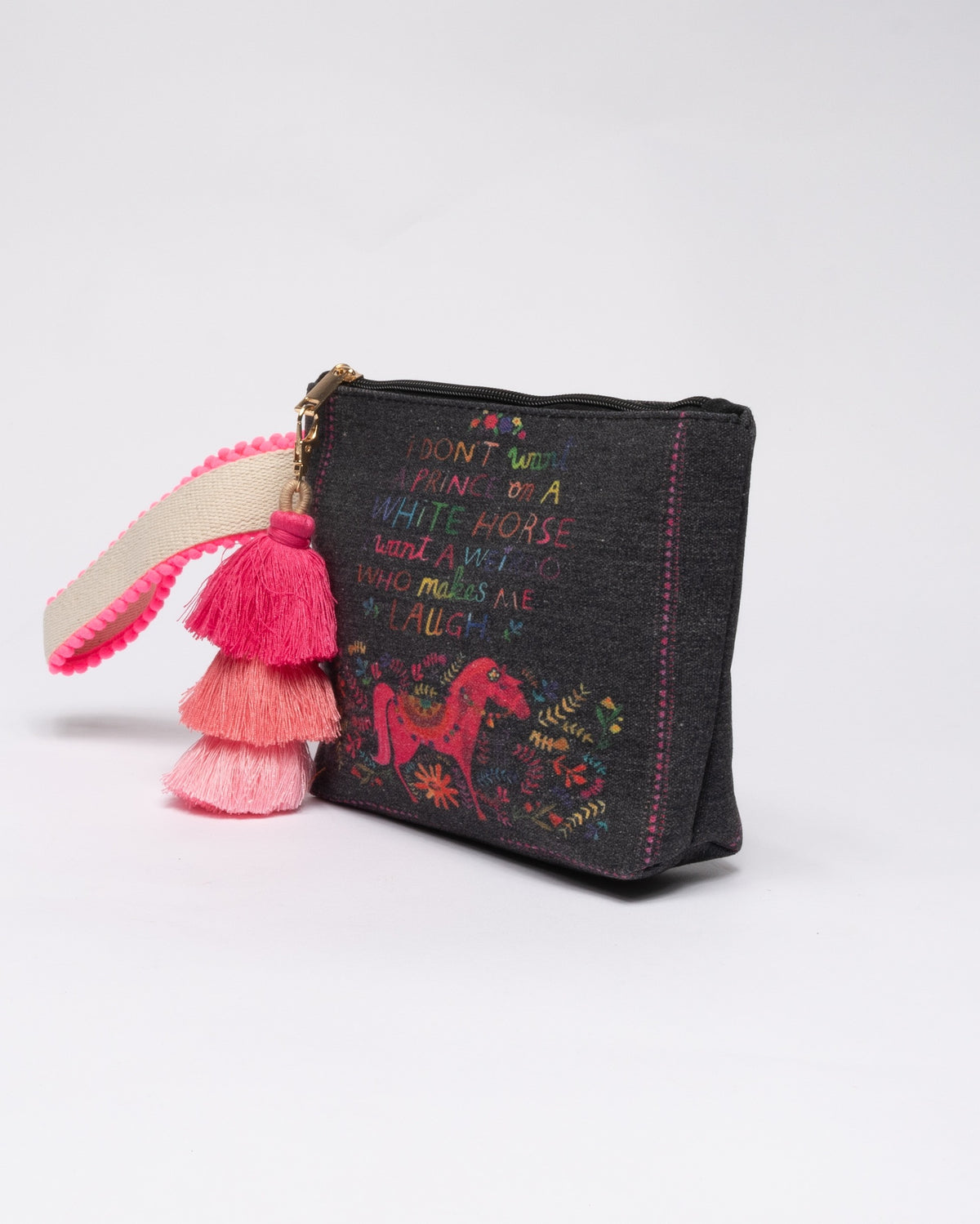 immagine-3-sstore-pochette-in-tela-con-stampa-e-maxi-nappina-rosa-borse-s0161_horse