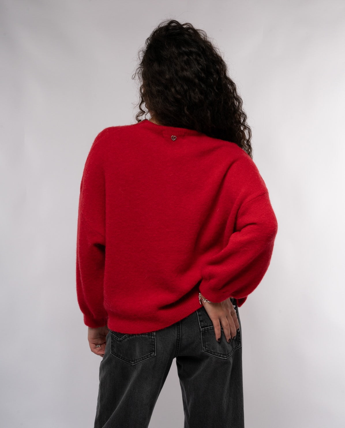 immagine-4-please-maglione-da-donna-please-in-maglia-maniche-lunghe-girocollo-con-bottoncini-rosso-maglieria-cardigan-m734724569_rosso