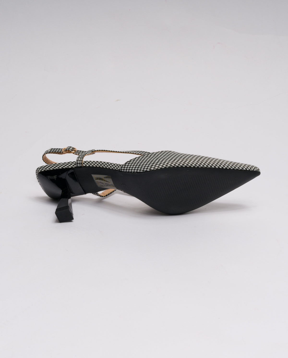 immagine-5-sstore-scarpe-donna-a-punta-slingback-tacco-a-colonna-pie-di-poule-scarpe-con-tacco-95-99_nero