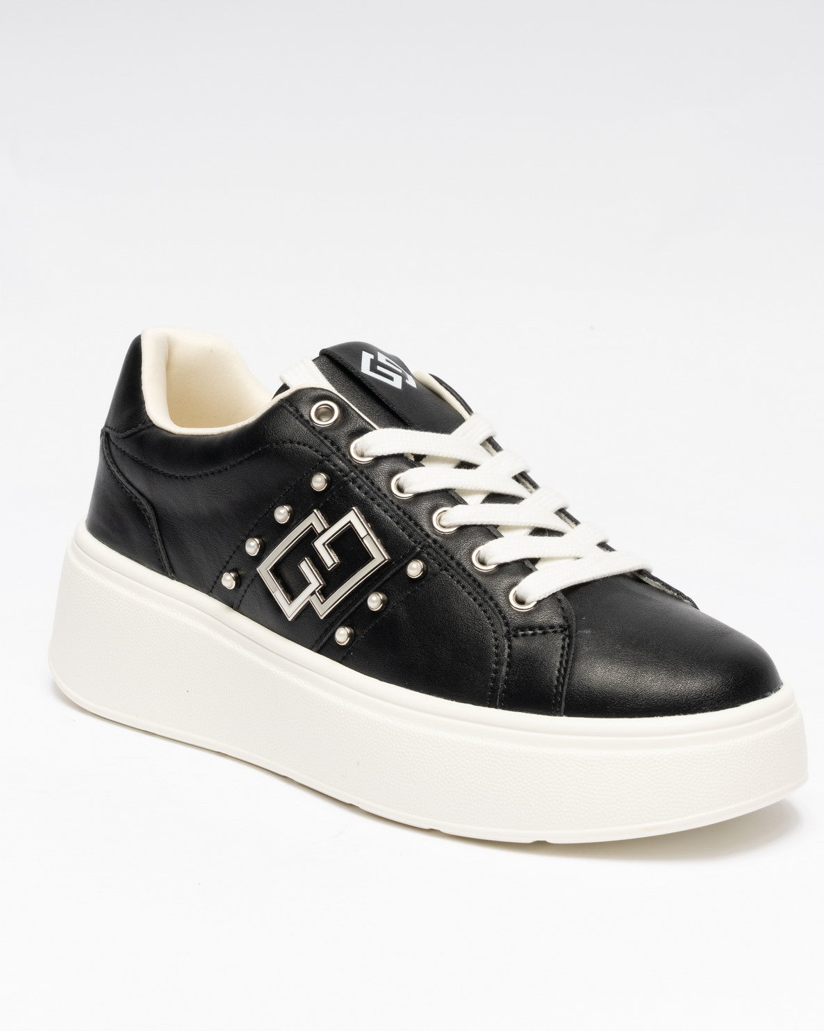 immagine-6-gold-gold-sneackers-gold-gold-punta-tonda-in-ecopelle-logo-laterale-con-perline-nero-sneakers-gb881_nero