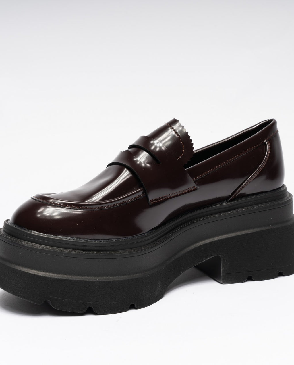 BORDEAUX | Mocassini in ecopelle con suola chunky