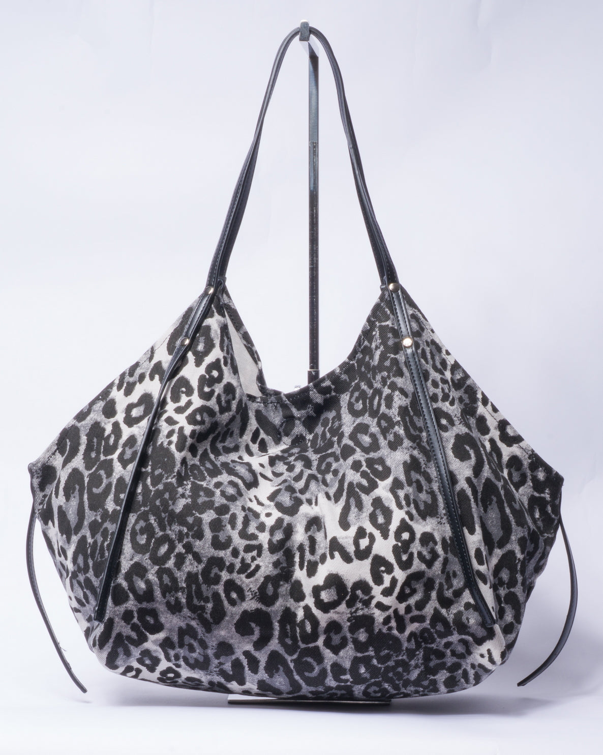 Borsa Shopper Animalier in Tessuto -  Maculato Grigio