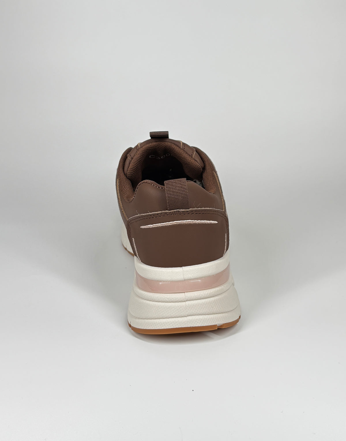 Sneakers chunky in ecopelle - Marrone