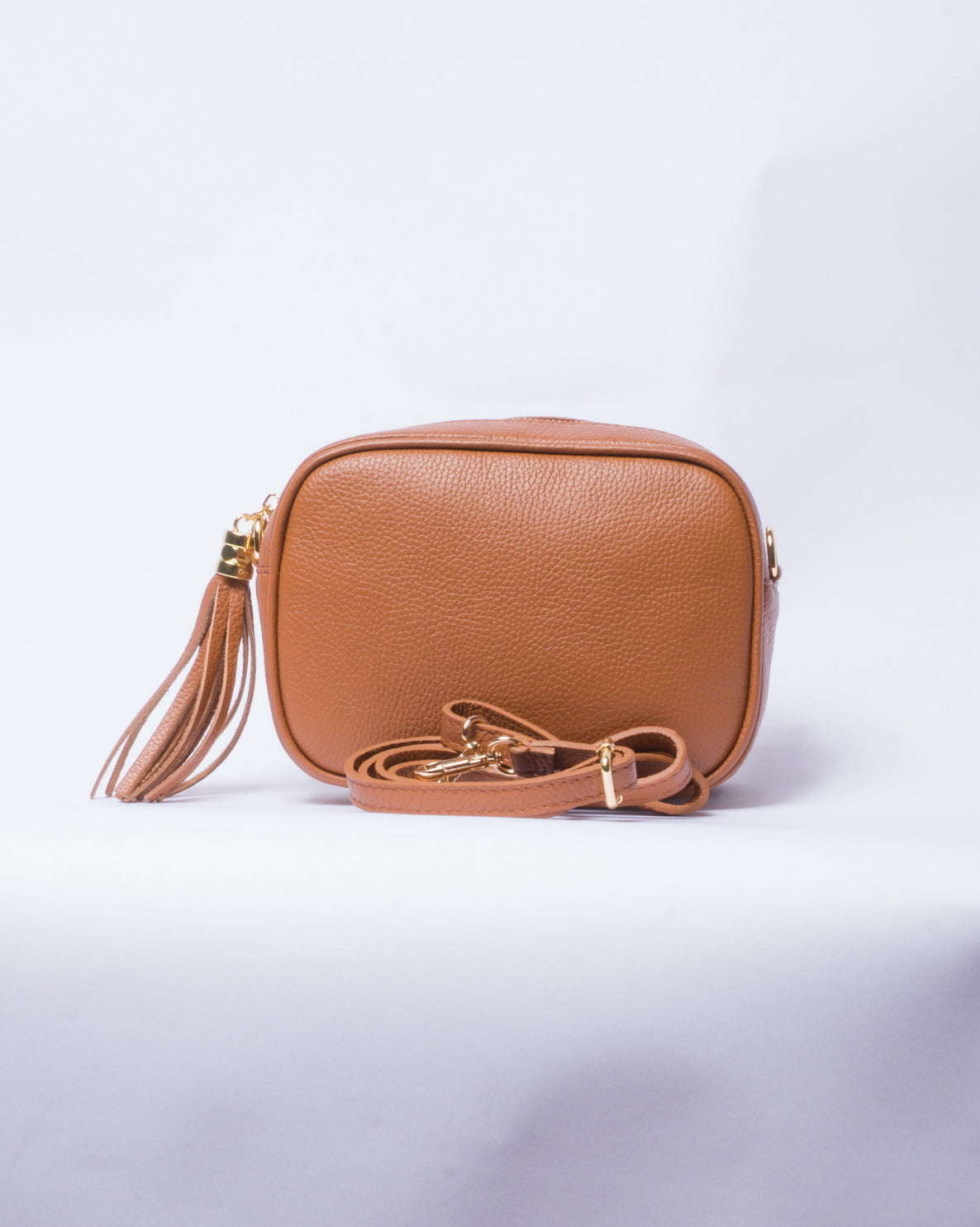 Borsa piccola con tracolla interna intercambiabile - Cammello