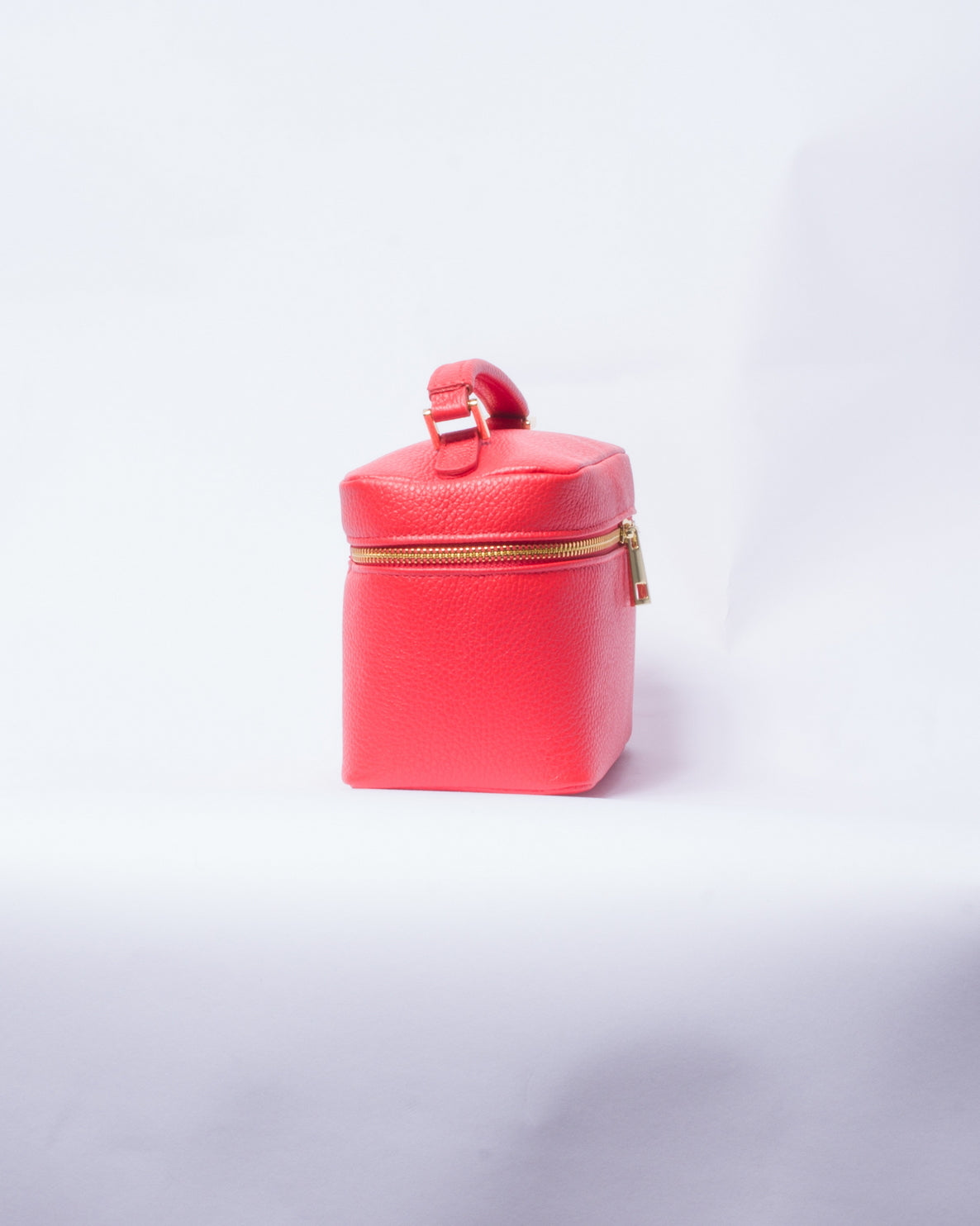 Borsa Beauty Case in Pelle con tracolla - Rossa
