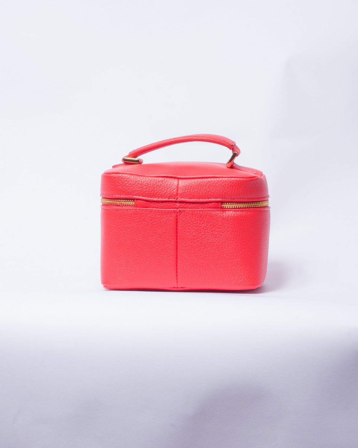 Borsa Beauty Case in Pelle con tracolla - Rossa