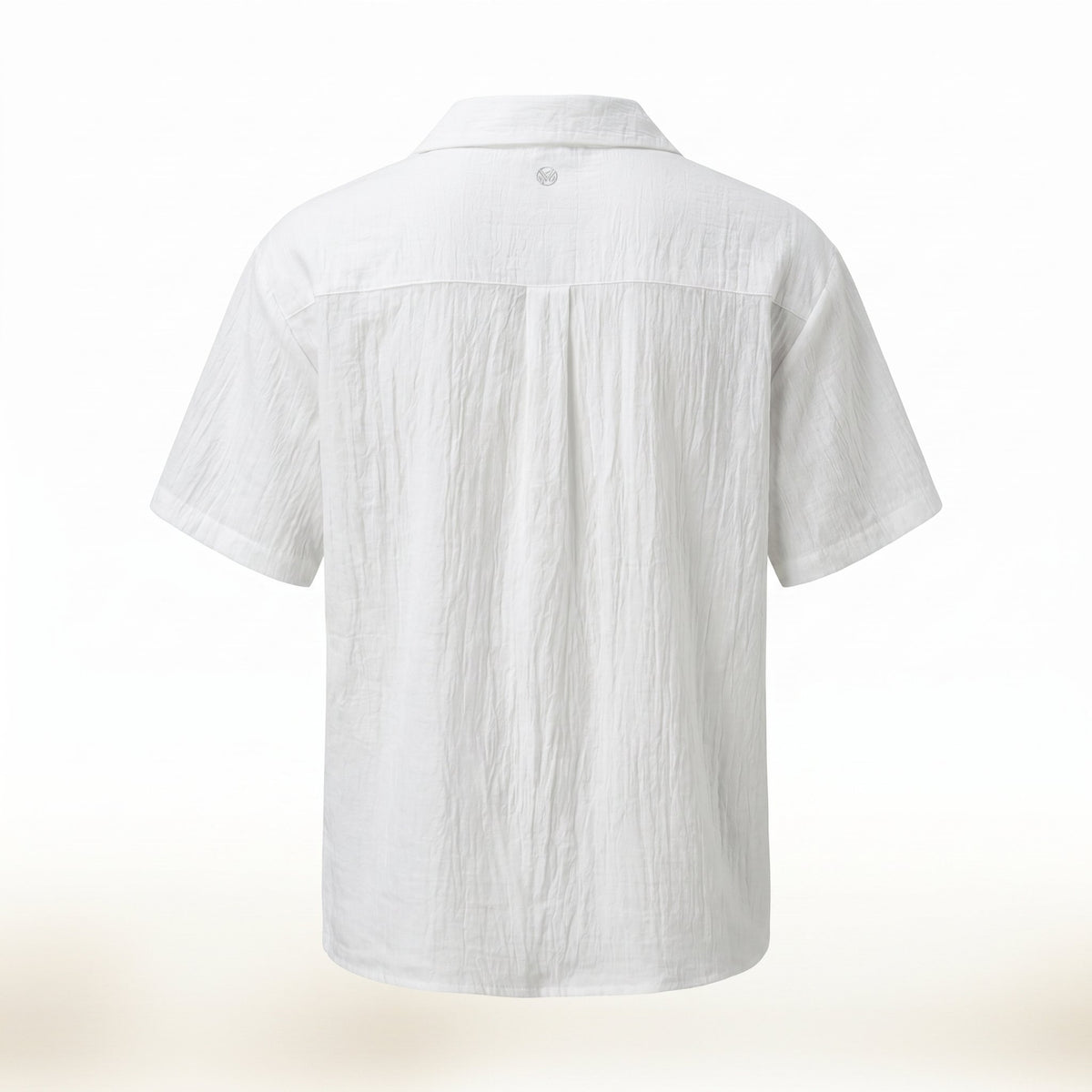 Please Camicia Please a Maniche Corte con Colletto a Rever ed Effetto Lino - Bianco - foto 2