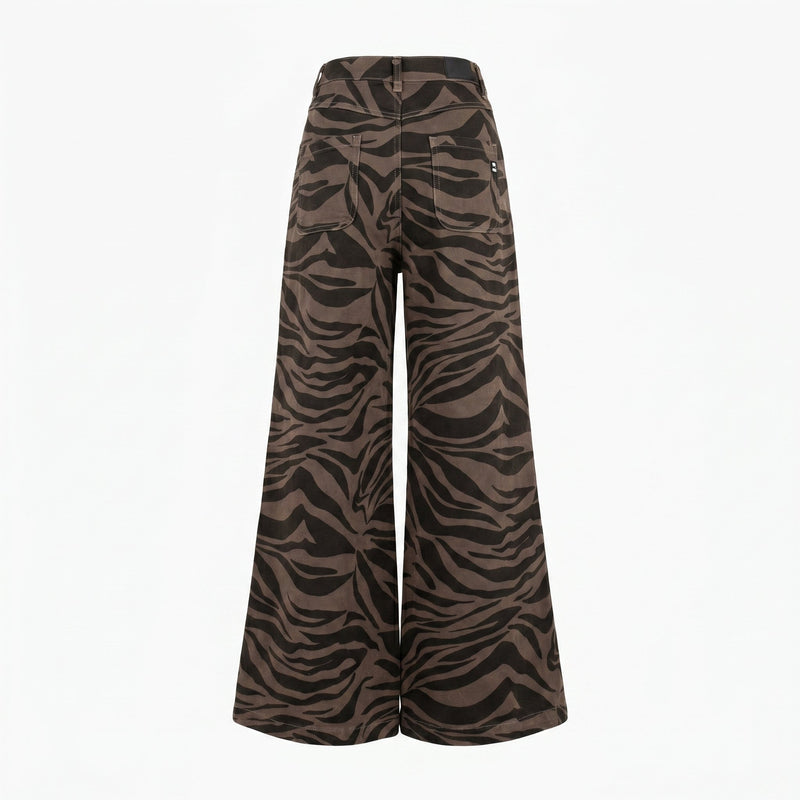 PLEASE Pantalone a Palazzo Please Jeans  Stampa  Zebrata - militare - foto 1