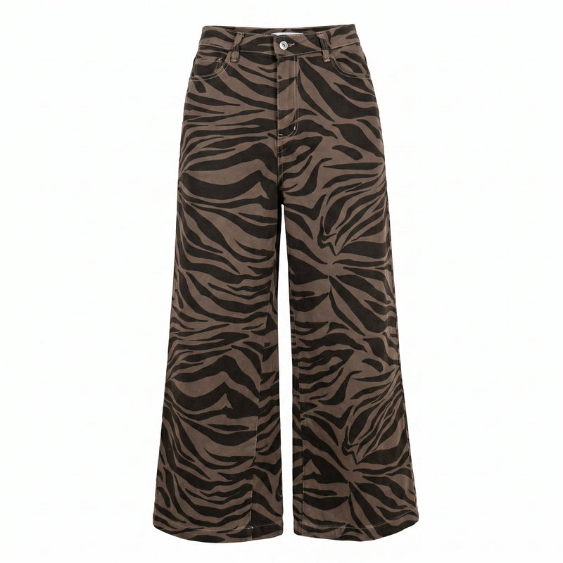 PLEASE Pantalone a Palazzo Please Jeans  Stampa  Zebrata - militare - foto 2