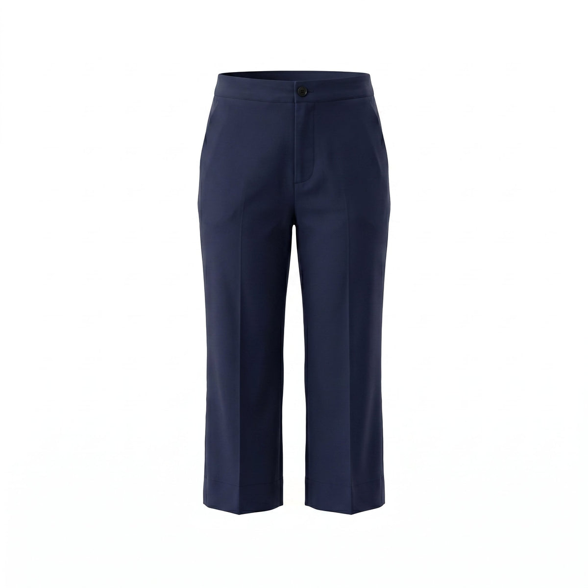 PLEASE Pantaloni Cropped  Please con Piega Frontale -  Blu - foto 3