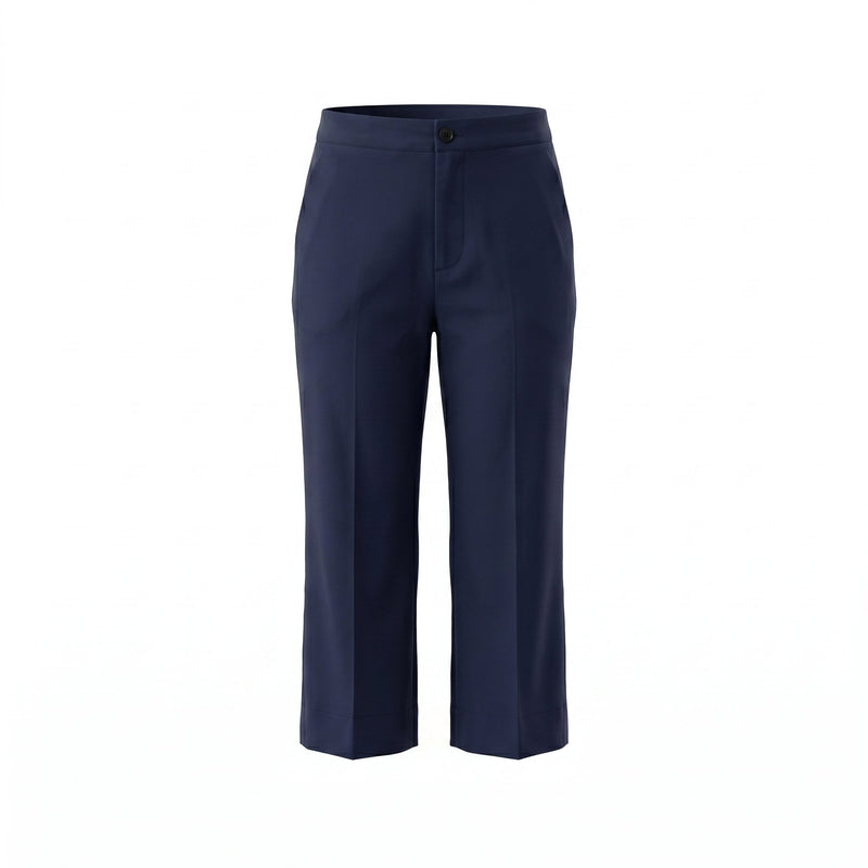 PLEASE Pantaloni Cropped  Please con Piega Frontale -  Blu - foto 3