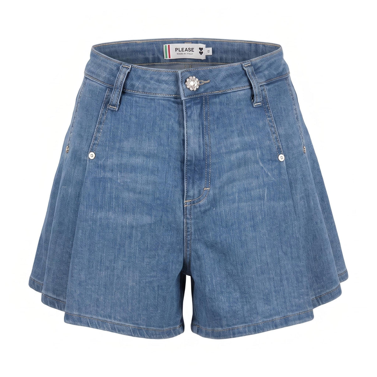 PLEASE Shorts Please regular-fit con pinces e tasche frontali - foto 2