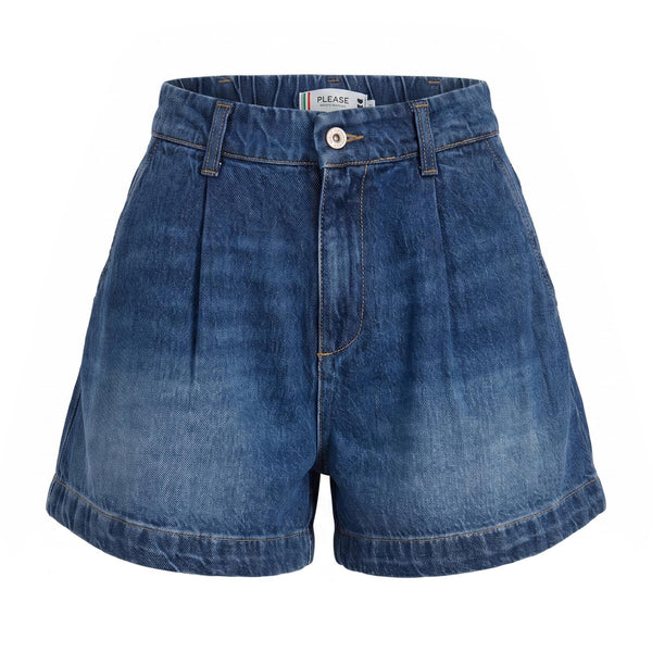 PLEASE Shorts Please regular fit denim effetto lavato - foto 2
