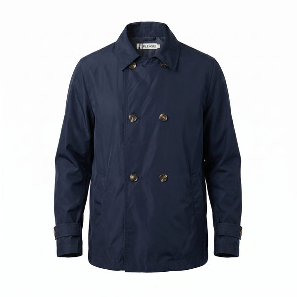 PLEASE Trench Corto Please Leggero - Blu Navy - foto 2