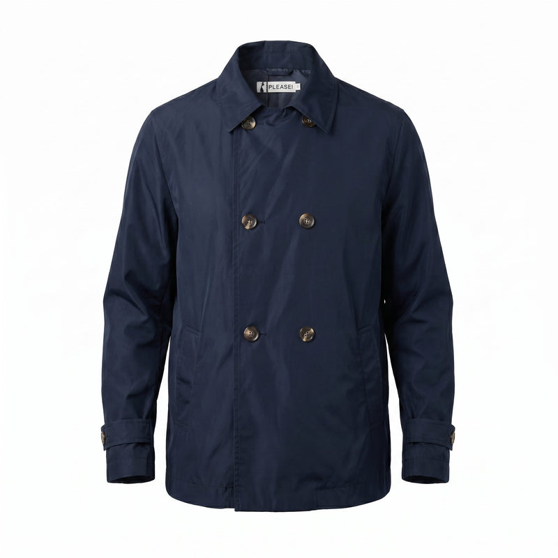 PLEASE Trench Corto Please Leggero - Blu Navy - foto 2