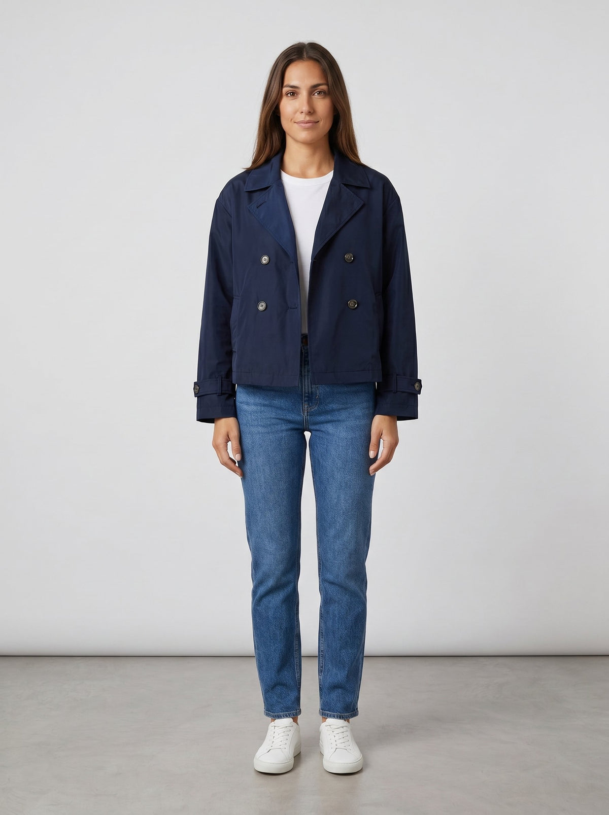 PLEASE Trench Corto Please Leggero - Blu Navy - foto 3
