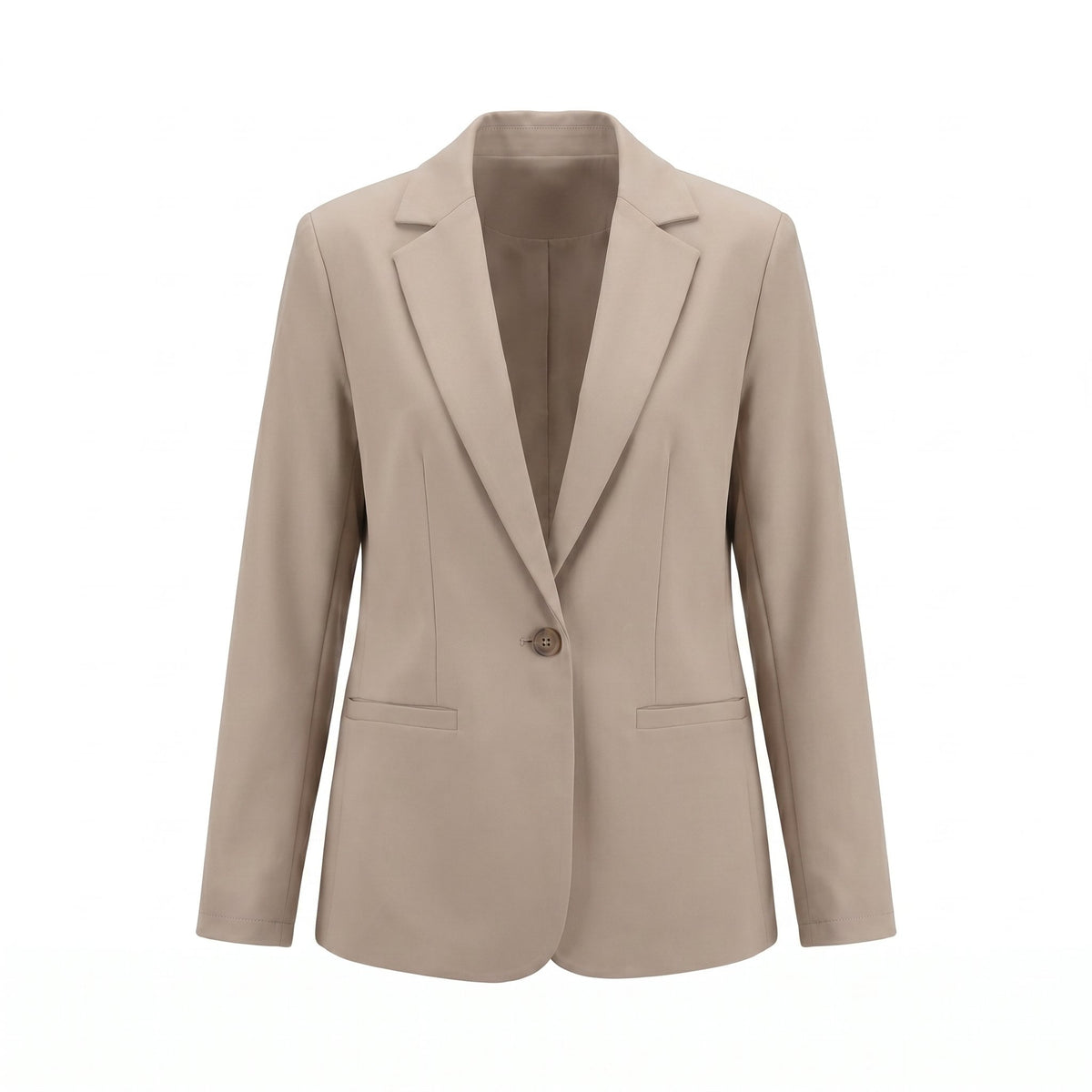 Sstore Blazer Monopetto Fluido Donna con Bottone Singolo - Beige - foto 1