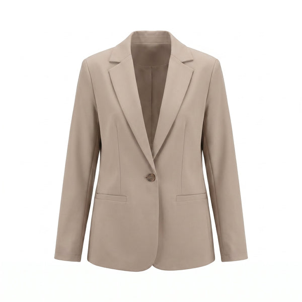 Sstore Blazer Monopetto Fluido Donna con Bottone Singolo - Beige - foto 1