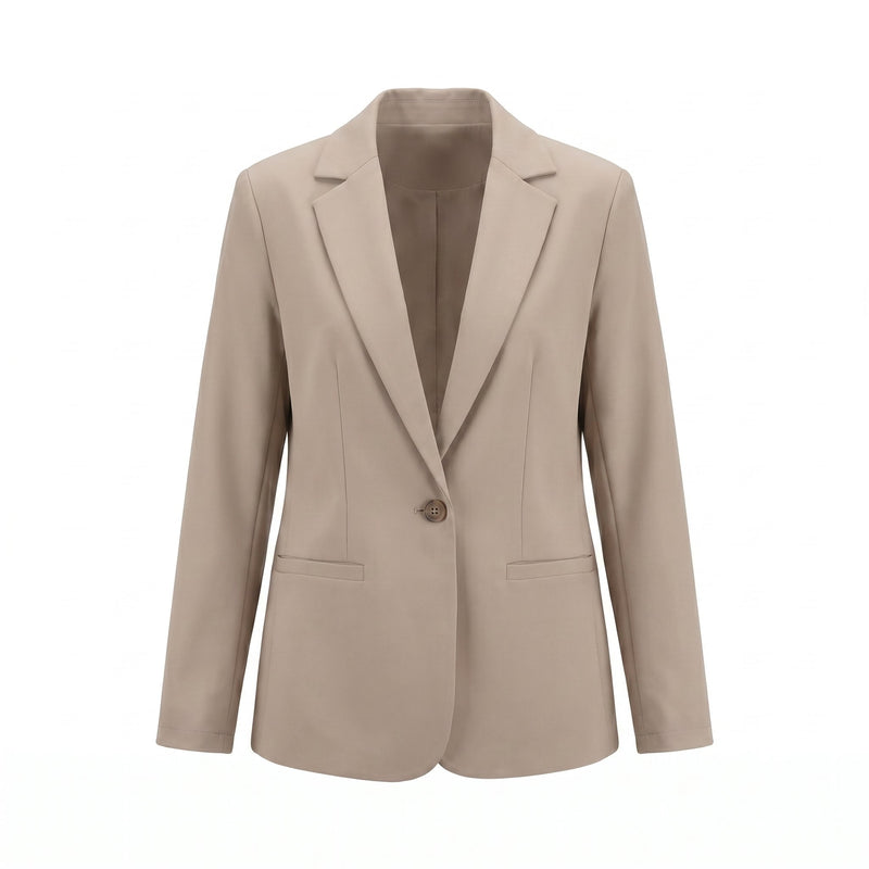 Sstore Blazer Monopetto Fluido Donna con Bottone Singolo - Beige - foto 1