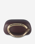 Clutch Rigida con Dettaglio Dorato Scultoreo – Bordeaux Sstore