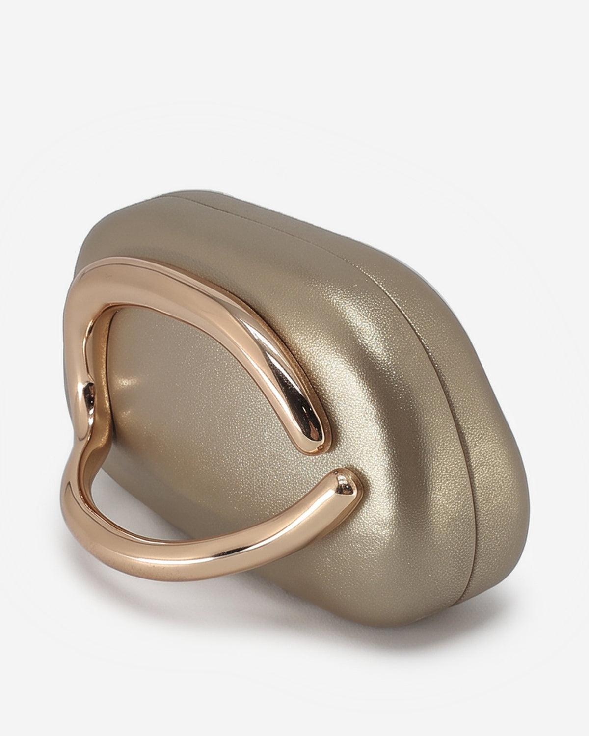 Clutch Rigida con Dettaglio Dorato Scultoreo – Oro Sstore