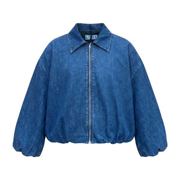 Sstore Giacchino Denim Please Donna a Palloncino con Zip Frontale - foto 1