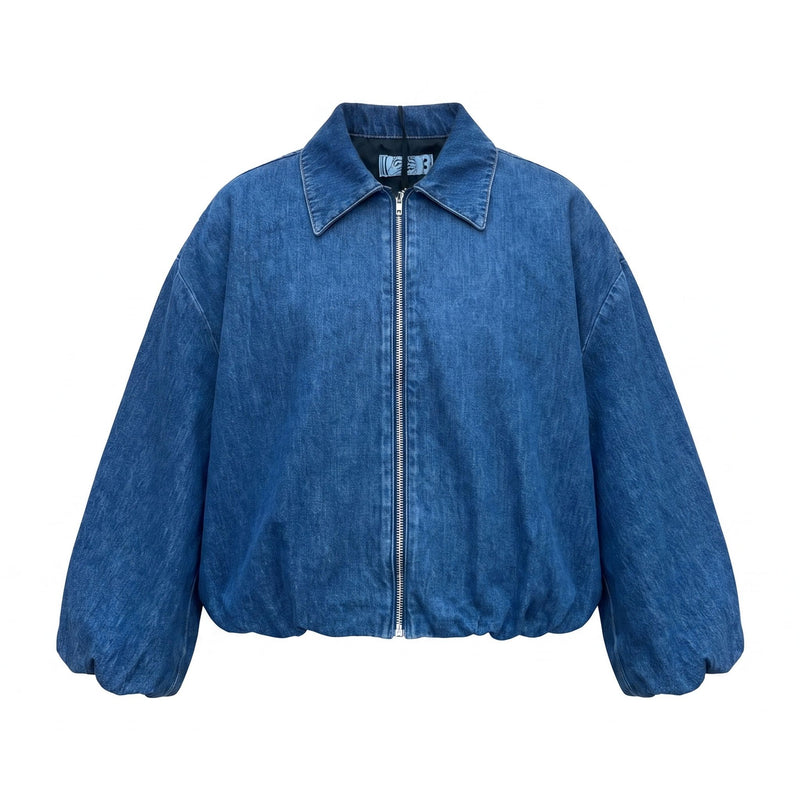Sstore Giacchino Denim Please Donna a Palloncino con Zip Frontale - foto 1