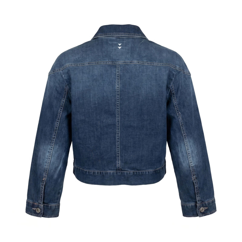 Sstore Giubbotto Jeans Corto Please Donna con Taschini - Effetto Vintage - foto 2