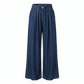 Sstore Pantaloni a Palazzo con Elastico in Vita - Blu - foto 1