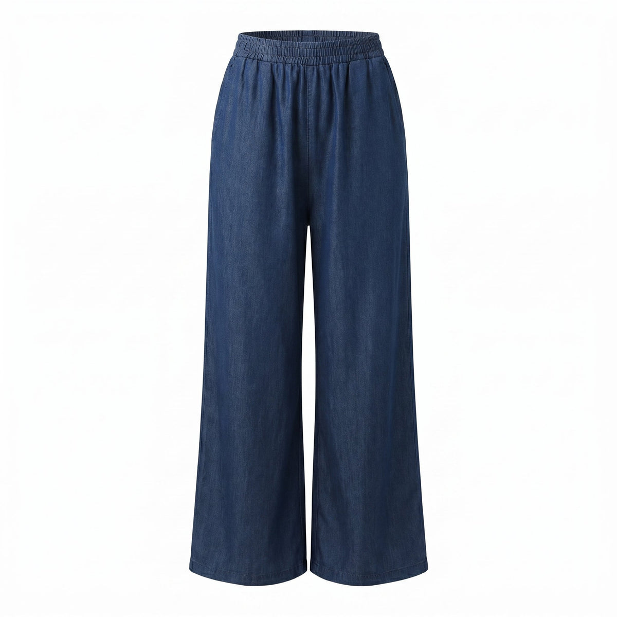 Sstore Pantaloni a Palazzo con Elastico in Vita - Blu - foto 2
