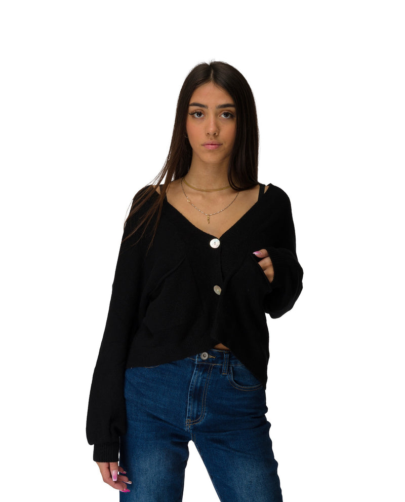 immagine-1-sstore-maglione-cardigan-caldo-color-nero-con-bottoni-in-madre-perla-maglieria-cardigan-yf57058_nero