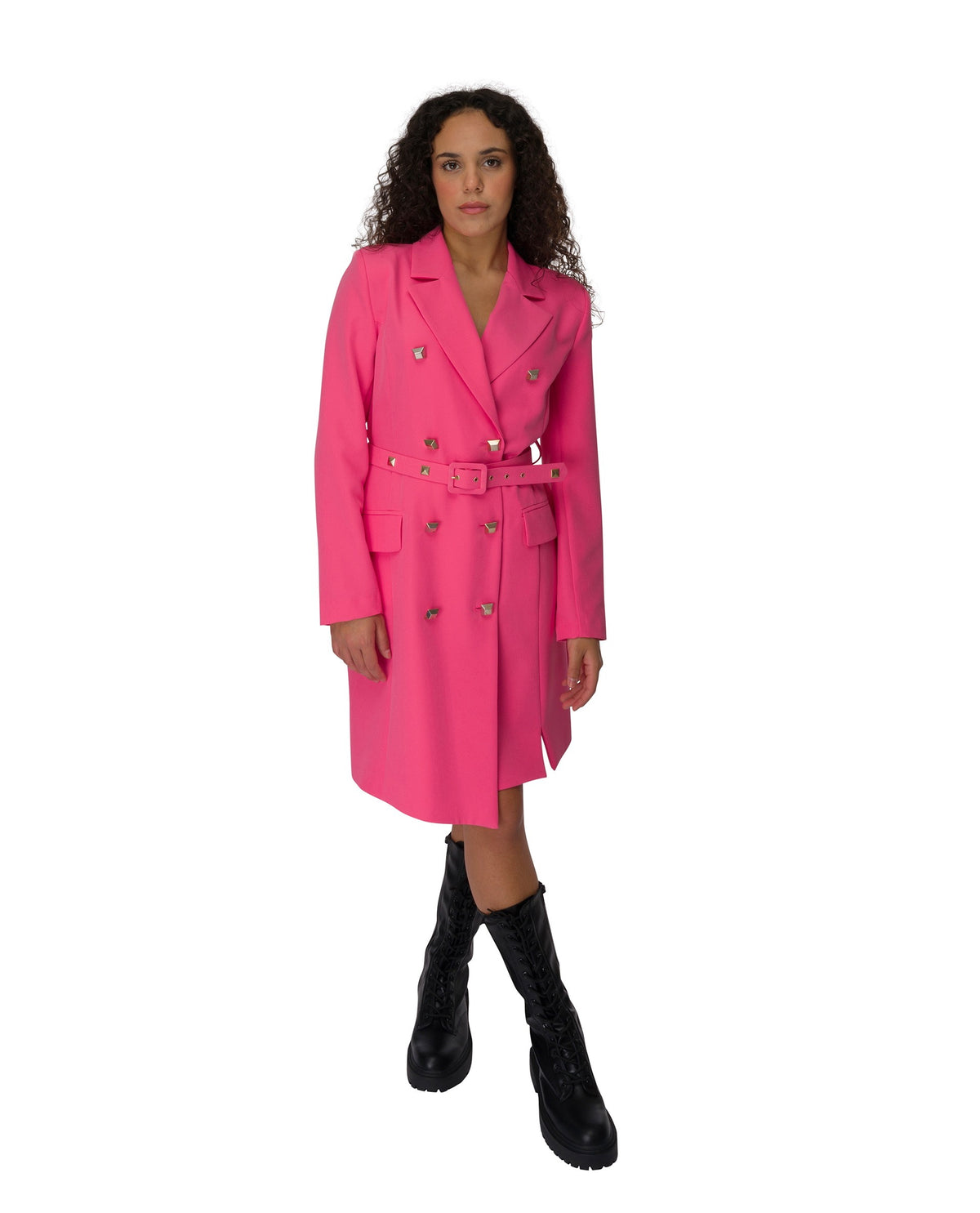 immagine-1-sstore-vestito-rosa-media-lunghezza-con-cintura-e-borchie-quadrate-vestiti-23eb372_rosa