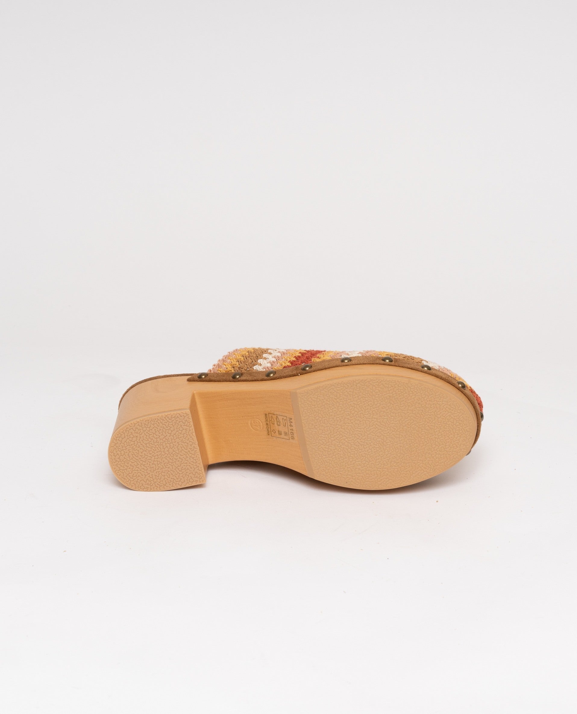 Sstore Zoccolo clog da donna con tacco e tomaia crochet multicolor Ciabatte e Zoccoli Donna