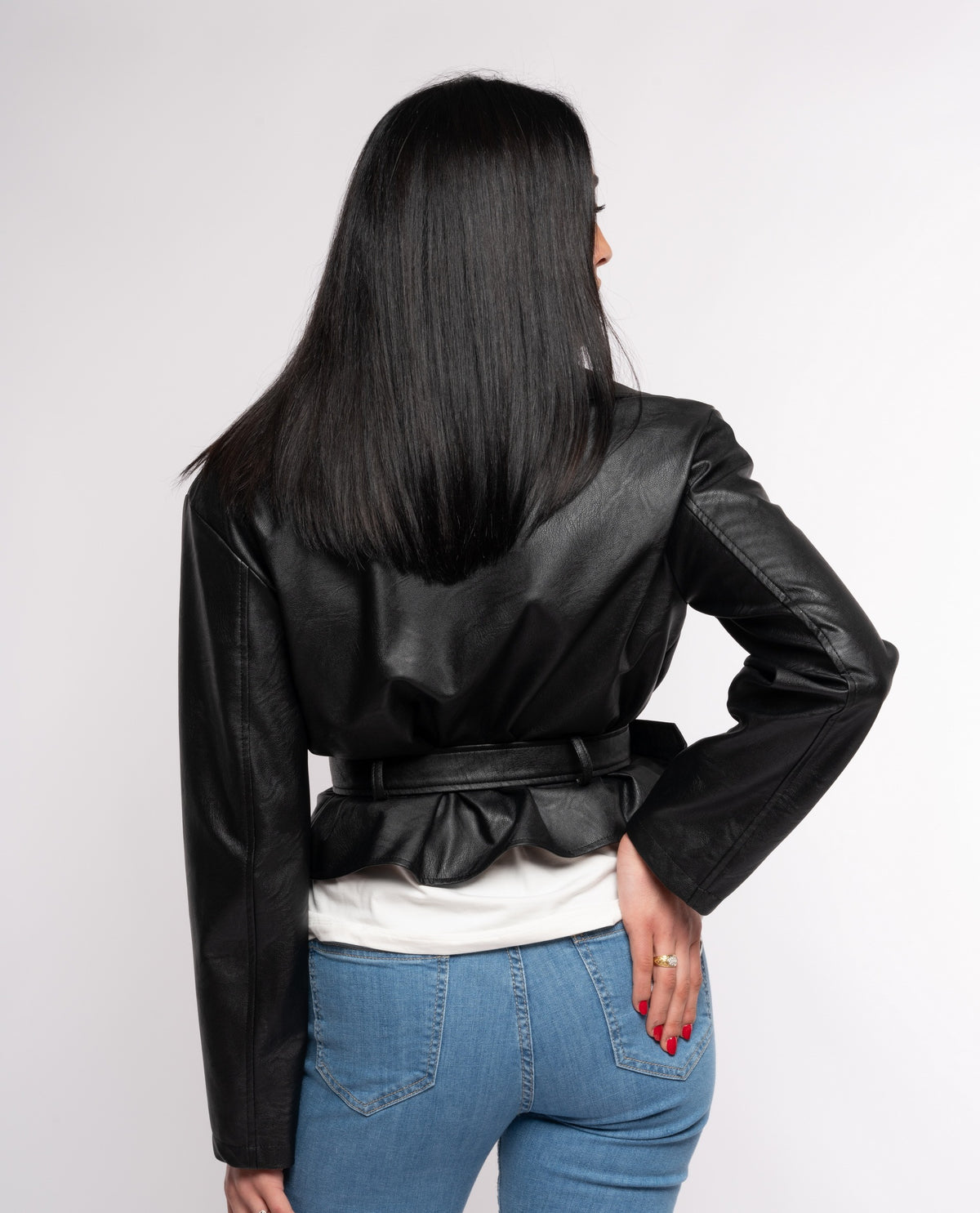 Giacca Biker In Ecopelle Donna QUEEN HELENA - Corta, Borchiata, Stile Casual - Foto 11