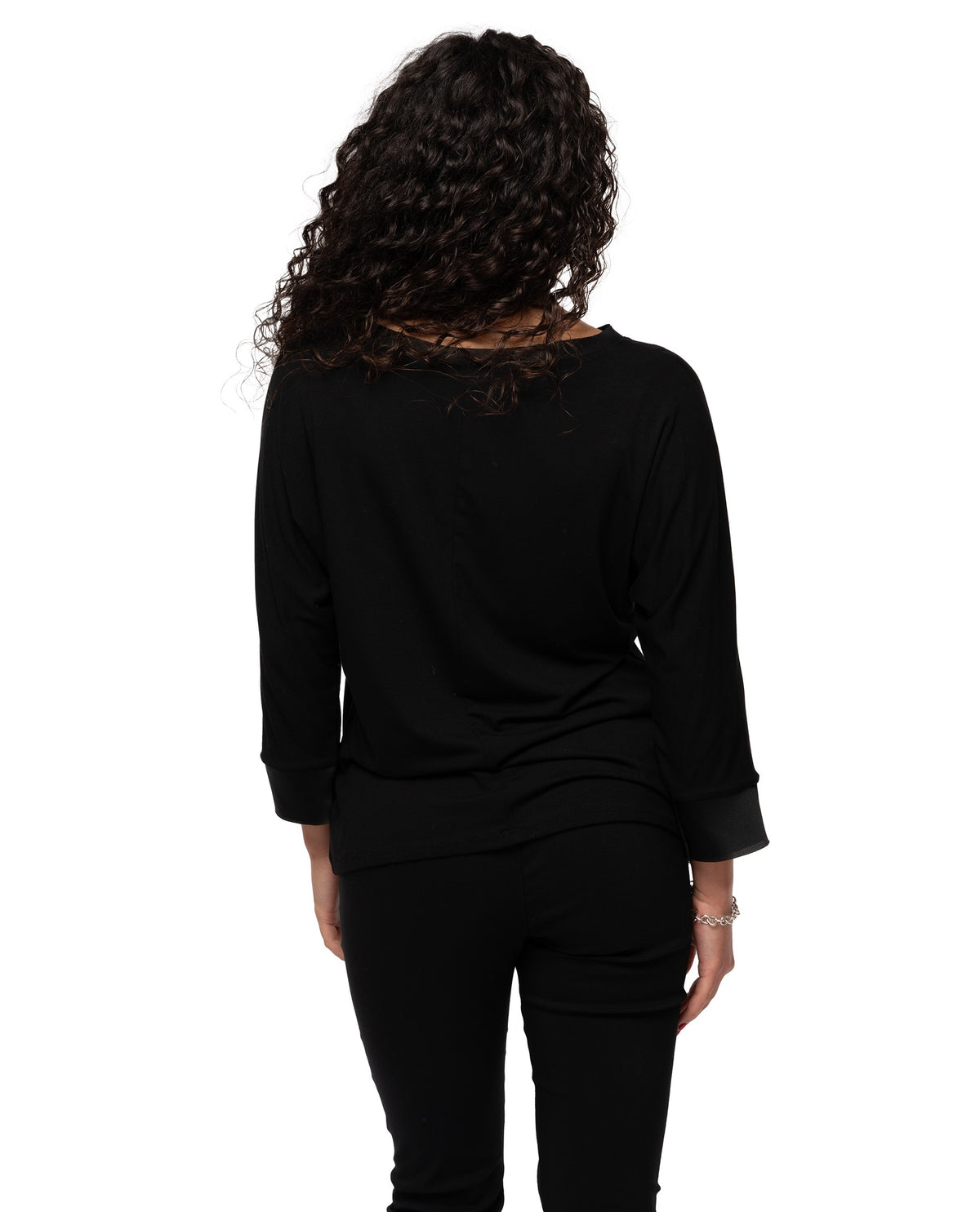 immagine-3-sstore-camicia-senza-bottoni-con-maniche-a-tre-quarti-nera-camicie-e-bluse-sa23043_nero